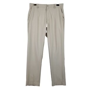 FootJoy Mens Performance Golf Pants Khaki Tan W34 L32 Stretch‎ Trousers FJ